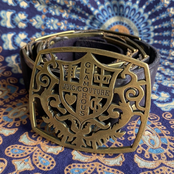 Juicy Couture Leather & Brass Statement Belt - Medium - Picture 1 of 5
